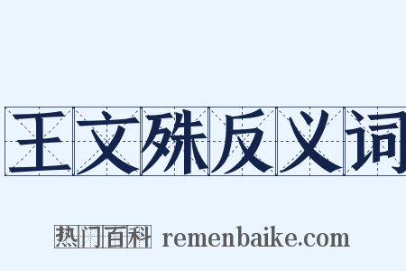 王文殊反义词是什么意思的图片